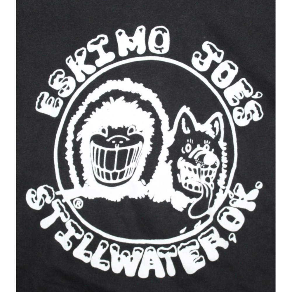 Hanes Eskimo Joe's Stillwater OK Long Sleeve T Shirt Men 2XL Black Good Graphic